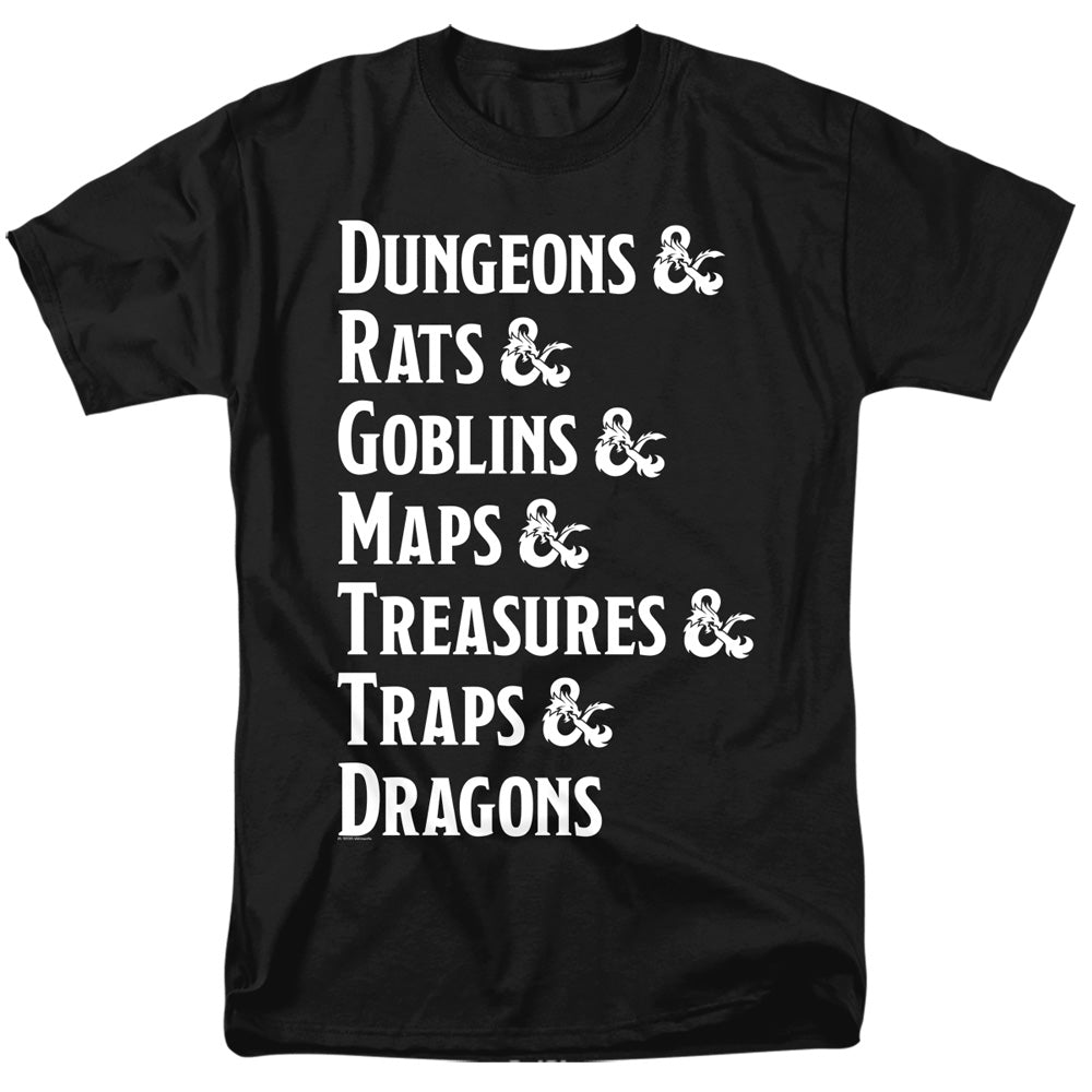 Dungeons And Dragons Dungeon List T-Shirt product image 1