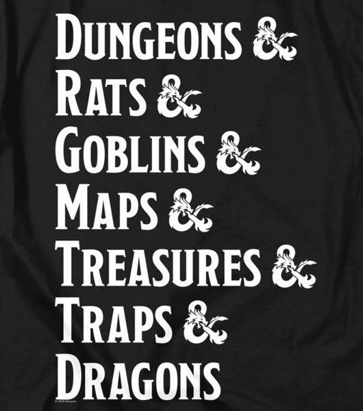 Dungeons And Dragons Dungeon List T-Shirt product image 2