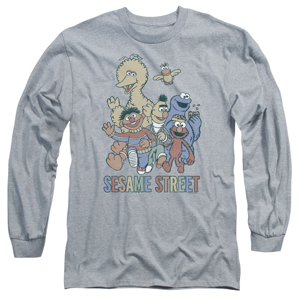 Men's Sesame Street Colorful Group Long Sleeve Tee product image 1
