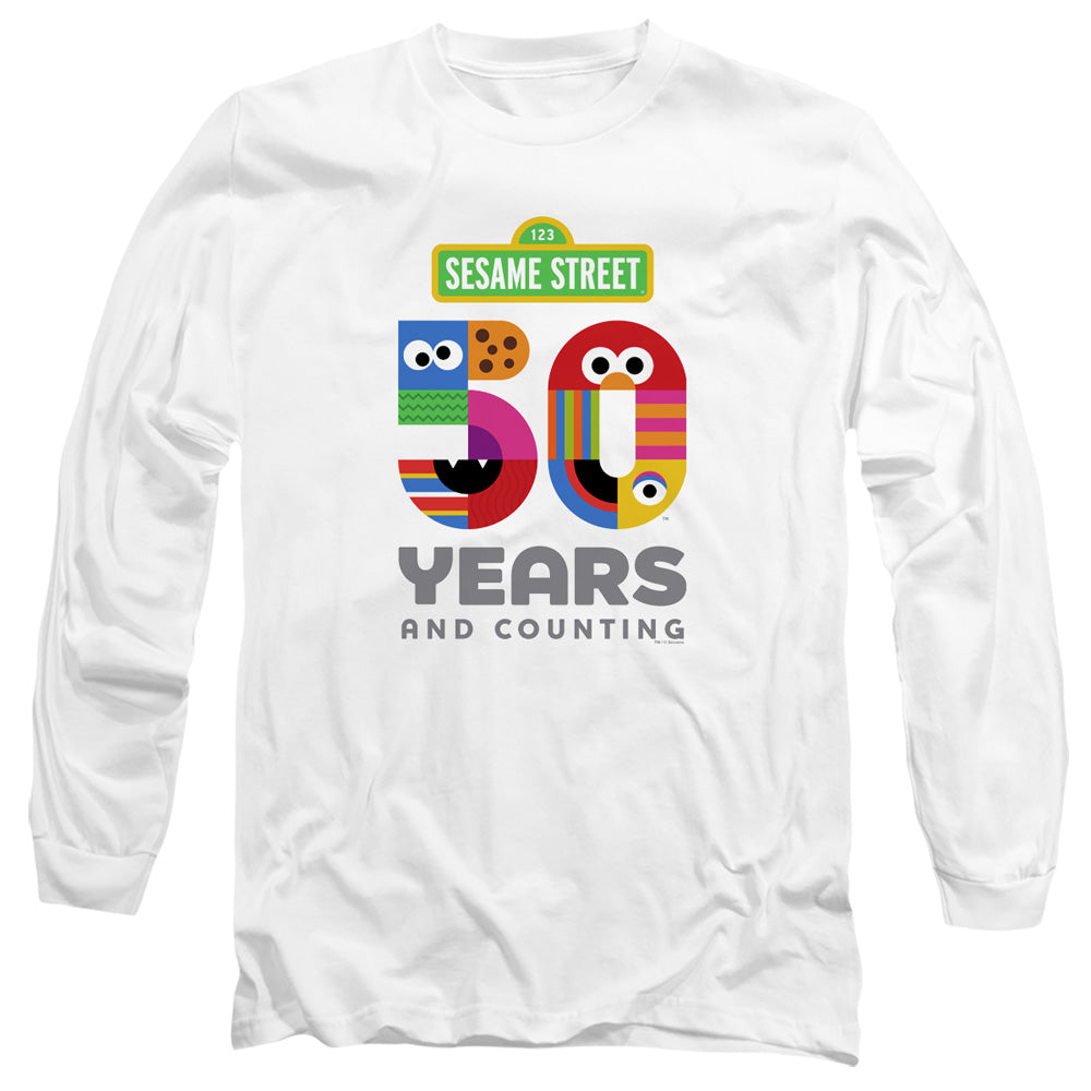 Men's Sesame Street 50 Years Logo Long Sleeve Tee product image 1