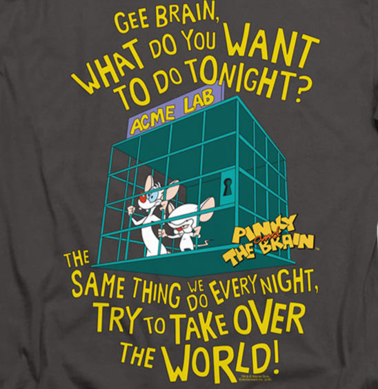 Pinky And The Brain World Long Sleeve T-Shirt product image 2